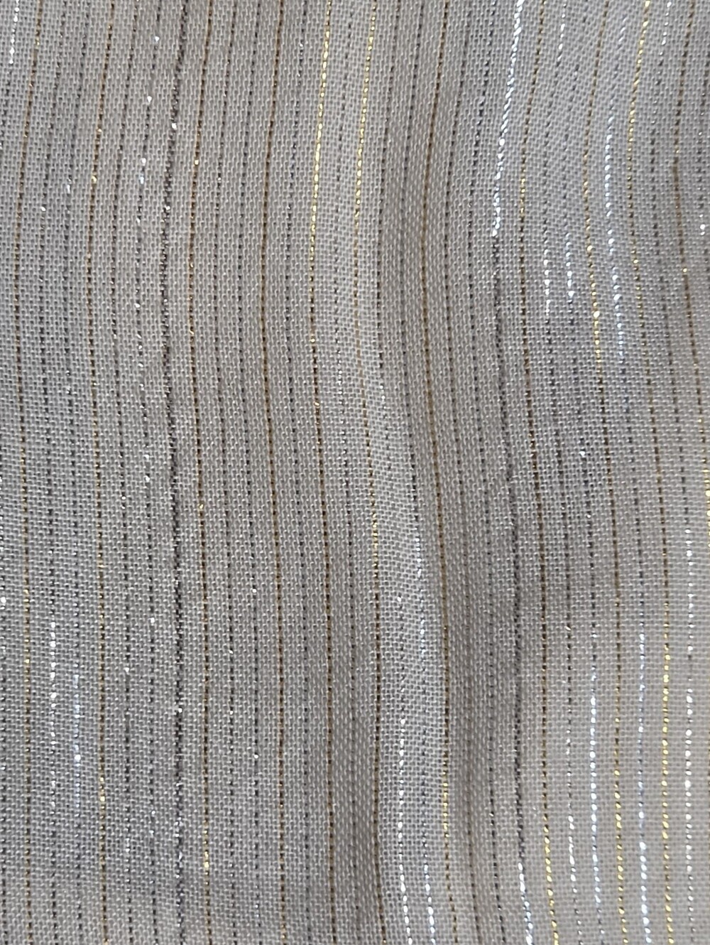 a.n.a Cream w/ Gold & Silver Women's Short Sleeve Button Blouse New With Tags 2X - Picture 5 of 7